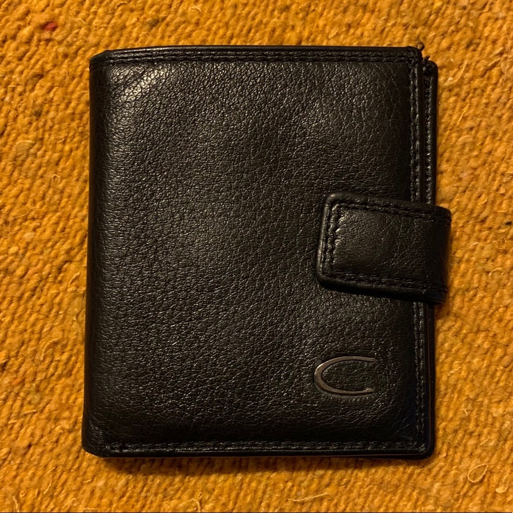 Coveri small black leather wallet